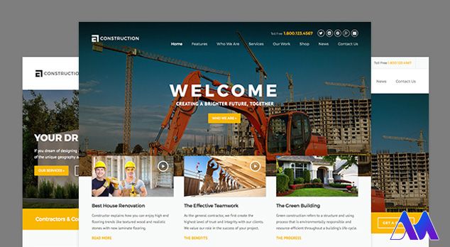 قالب Construction WordPress Theme- بهترین قالب های معماری وردپرس 