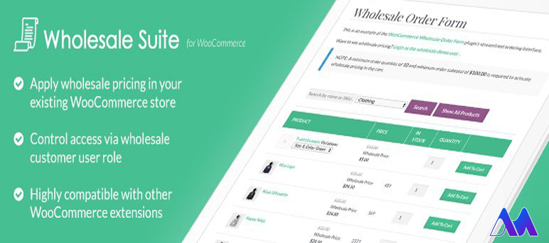 قالب WooCommerce Wholesale Suite- بهترین قالب های عمده فروشی در وردپرس