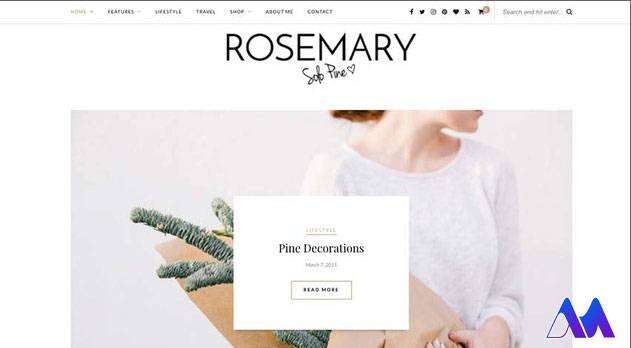 بهترین قالب سایت شخصی و رزومه ای قالب Rosemary