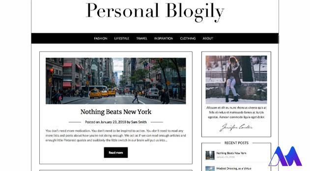 قالب وبلاگی Personal Blogily- بهترین قالب سایت شخصی