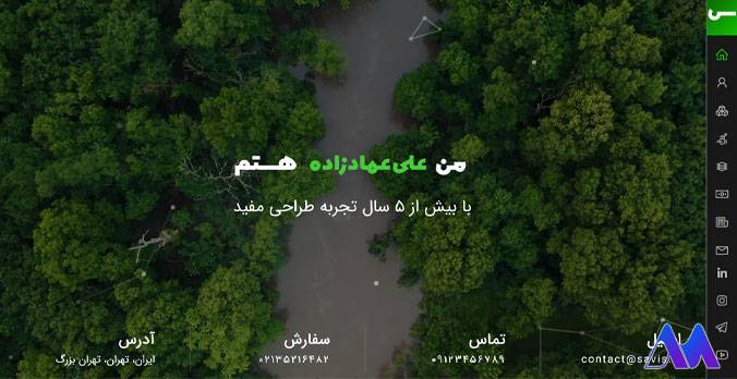 قالب طراحی سایت شخصی ساویس- بهترین قالب سایت شخصی