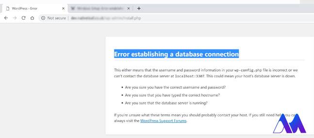 خطای Error Establishing a Database Connection