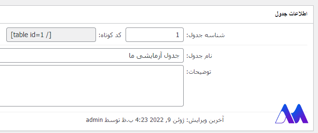 آموزش ساخت جدول در وردپرس با Tablepress
